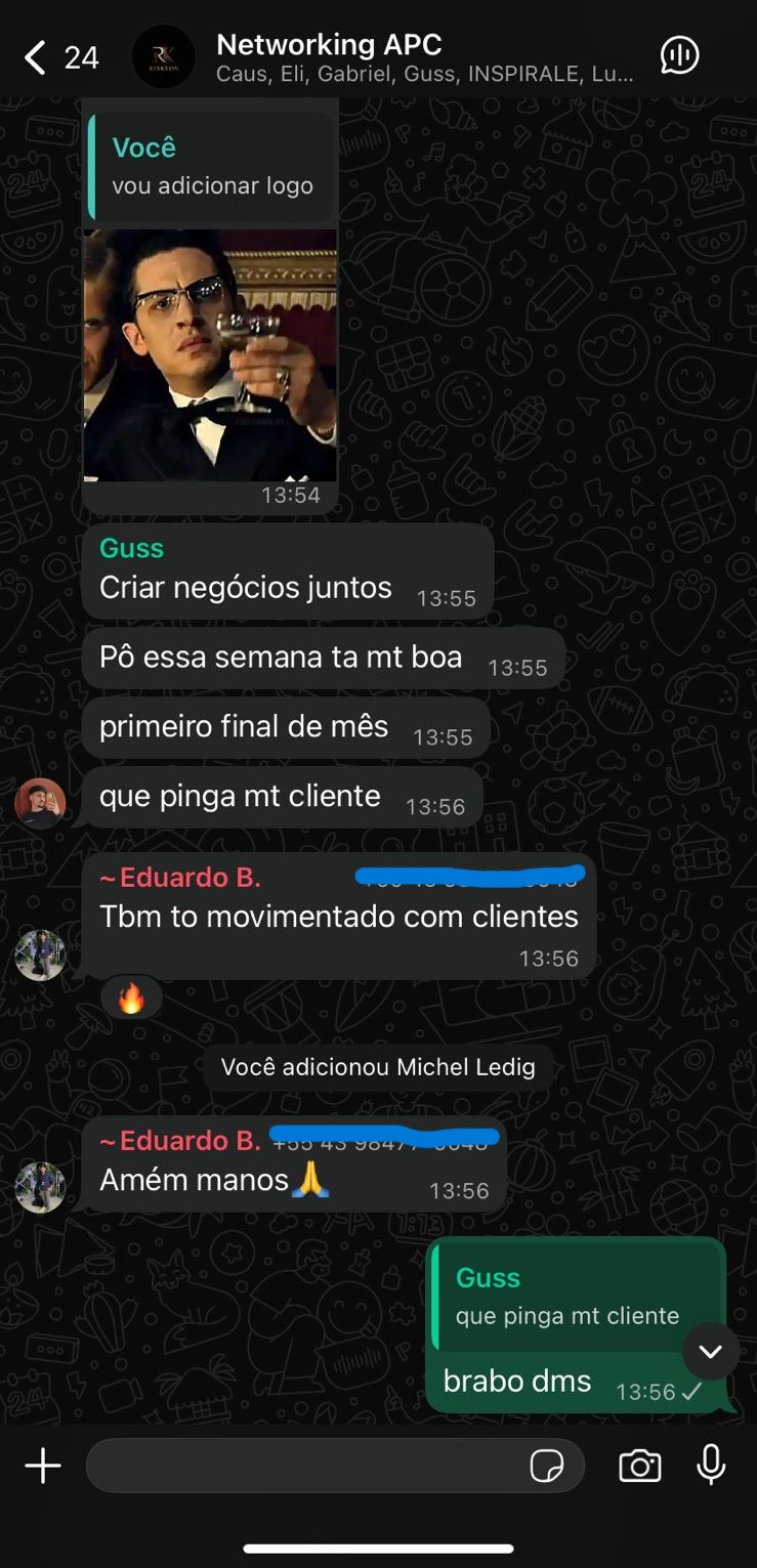 Conversa no Grupo de WhatsApp